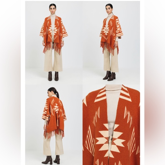 Loose cape cloak shawl Autumn poncho - Picture 2 of 7